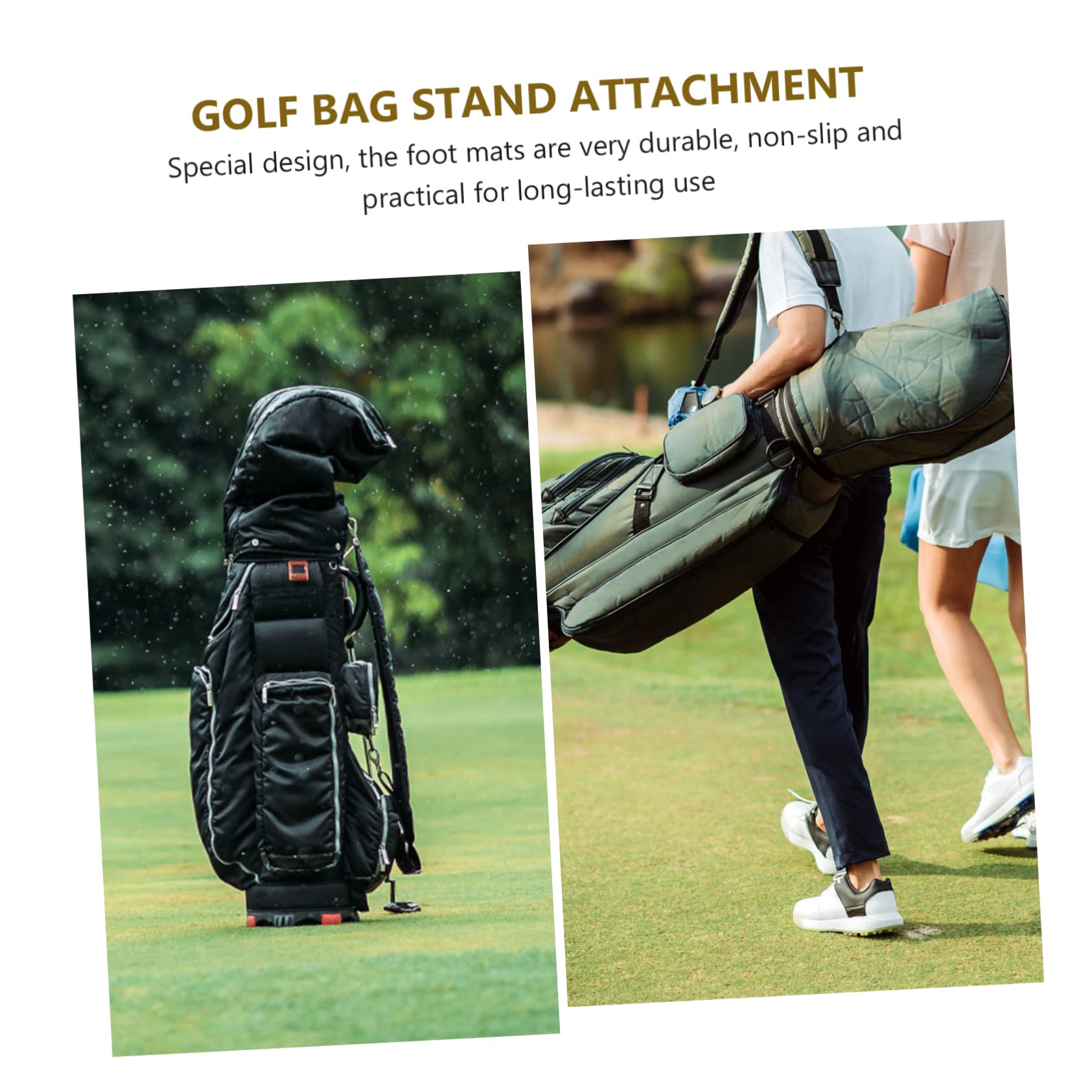 Premium Rubber Feet for Golf Bags - Non-Slip Stand Protectors & Coasters | Durable Golf Bag Accessories for Stability & Protection | Perfect for Driving Ranges, Golf Carts & Home Storage