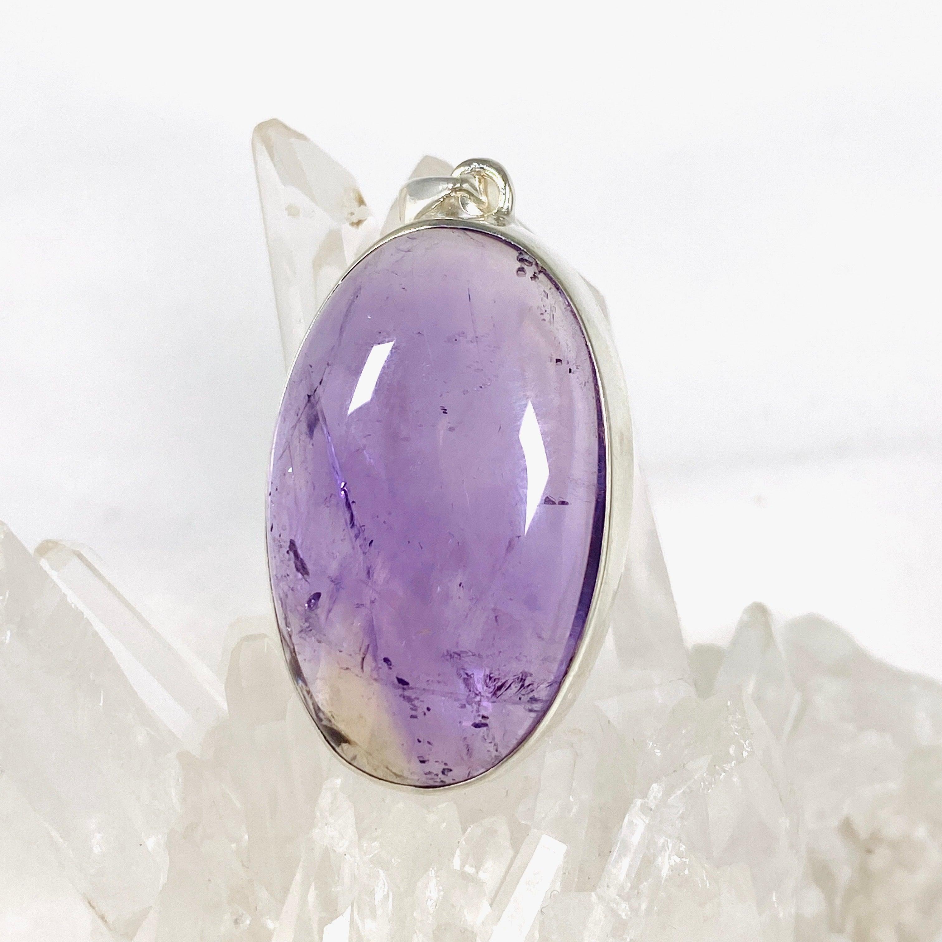 Natural Ametrine Oval Pendant Necklace - 925 Sterling Silver Jewelry for Women - Elegant Gift for Birthday, Anniversary & Special Occasions | Perfect for Evening Parties, Date Nights & Formal Events