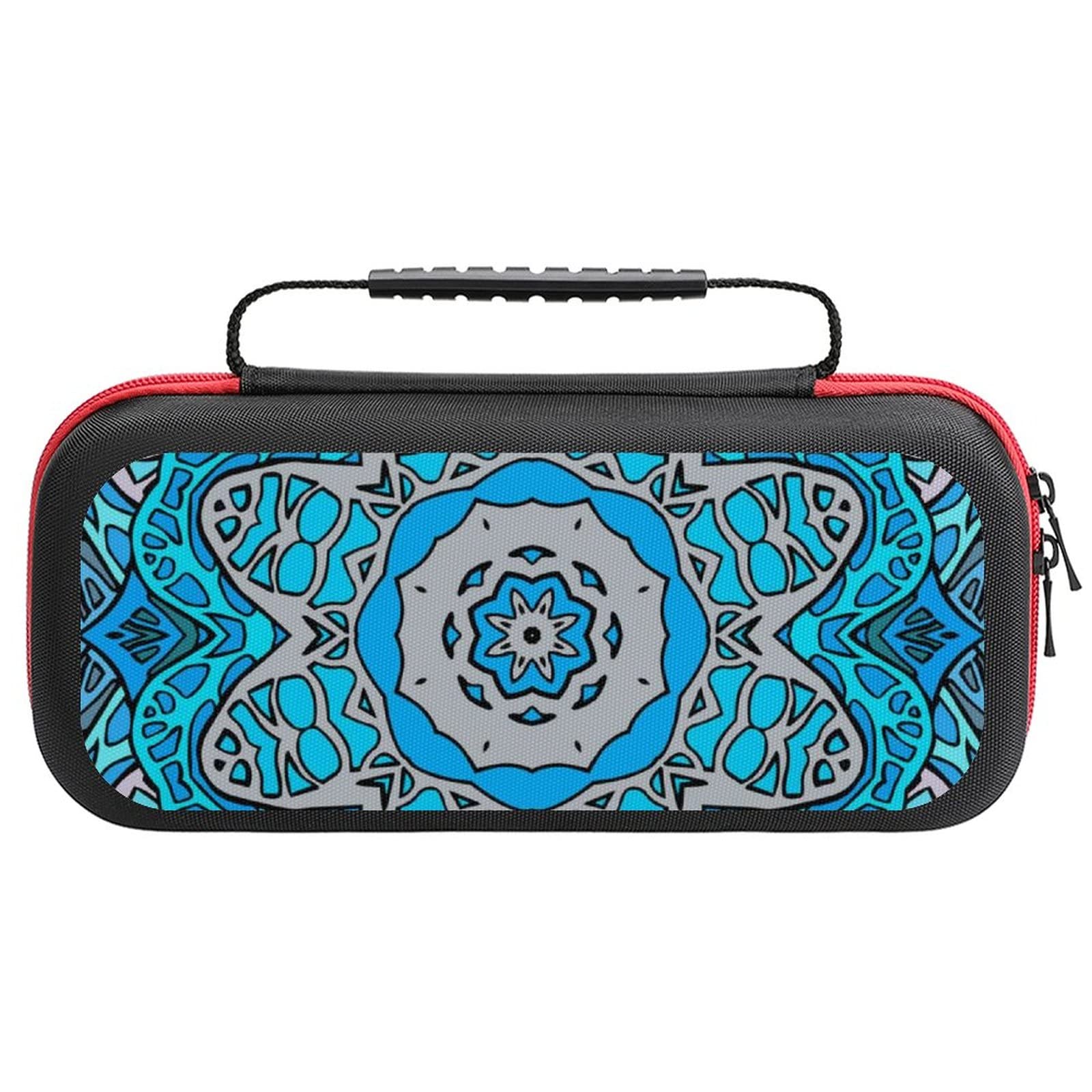 FunnyStar Stained Glass Doodle Pattern Protective Carrying Case for Nintendo Switch - Waterproof Storage Handbag with Padded Interior for Travel & Gaming On-The-Go