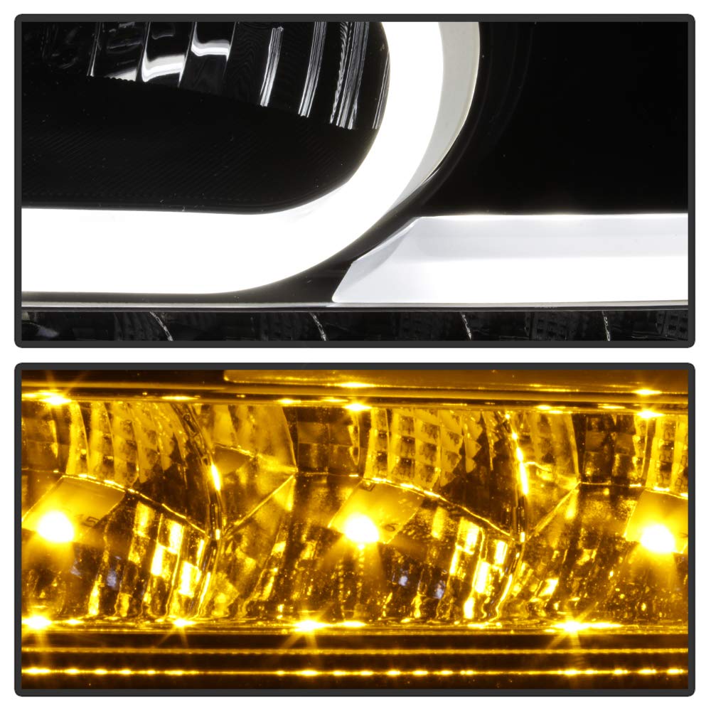 High-Performance LED Light Tube DRL Headlights for Dodge Journey 2009-2014 - Black/Clear Lens - Upgrade Your Ride with Bright Daytime Running Lights for Enhanced Safety & Style