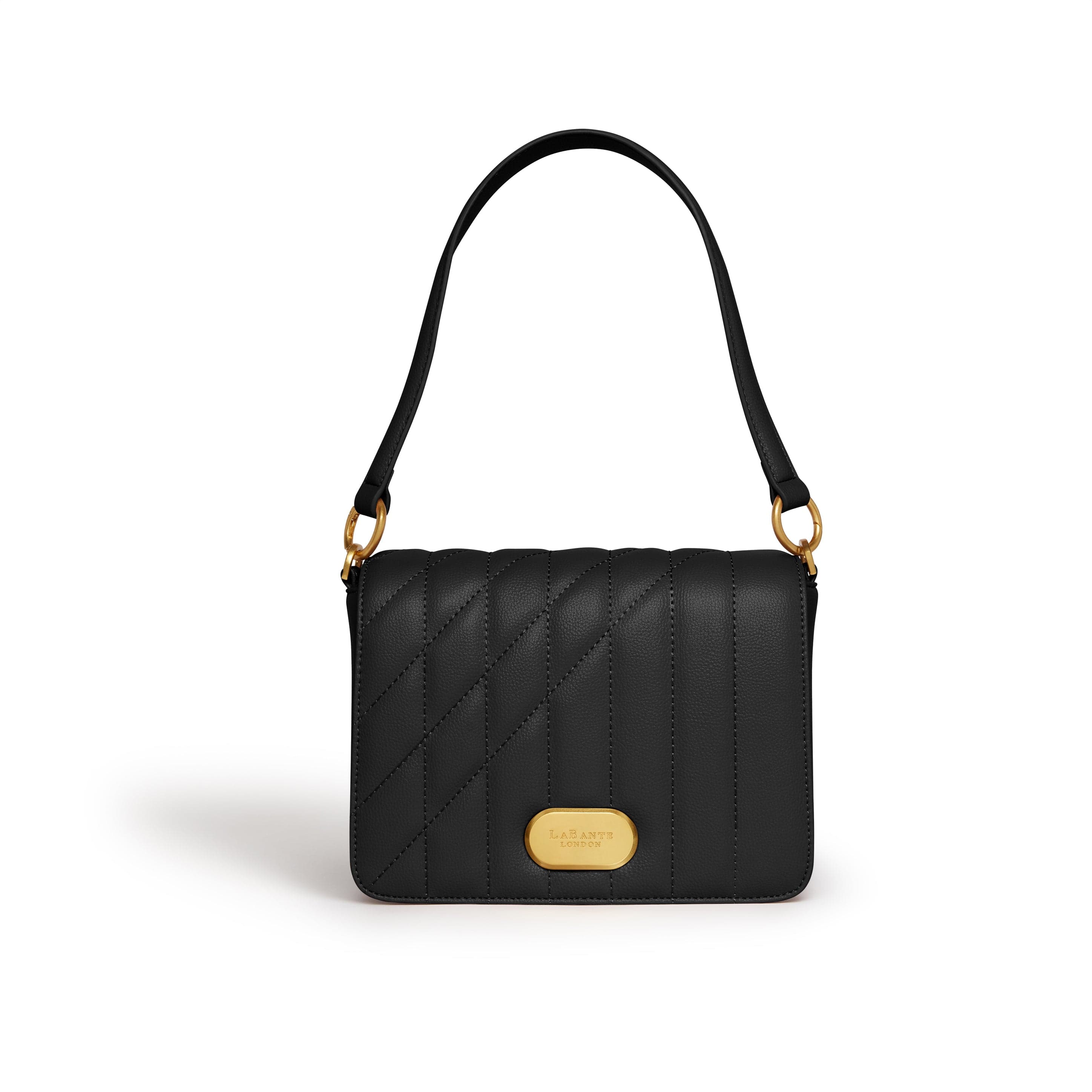 Vegan Leather Shoulder Bag for Women - Stylish & Durable Iris Black Crossbody Purse | Perfect for Work, Travel & Everyday Use