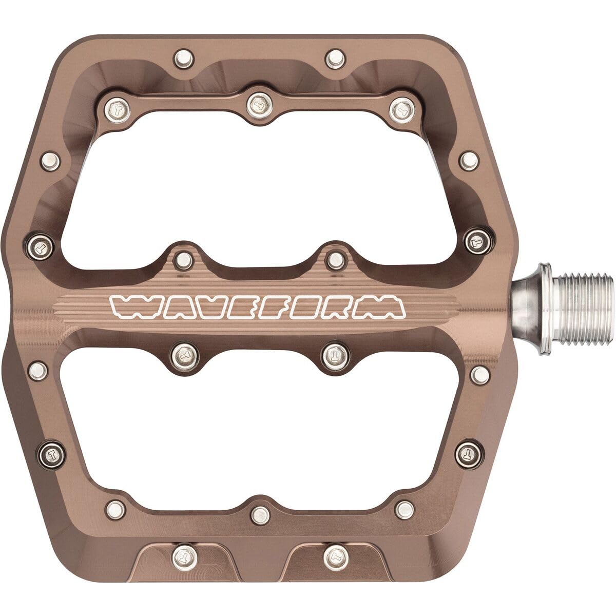 Waveform Aluminum Bike Pedals - Large Size - Black (Espresso) - Perfect for Mountain Biking, Road Cycling & Commuting