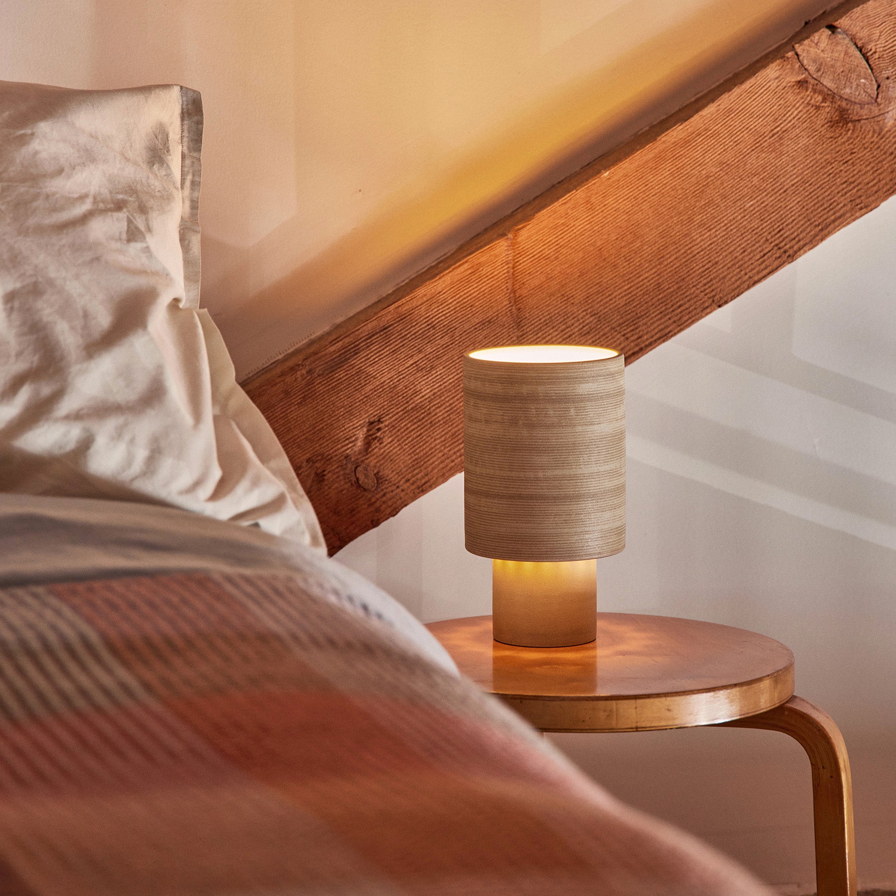 Hickory and Barley Stackable Small Table Lamp - Modern Nightstand or Desk Lighting for Bedroom, Office, Living Room