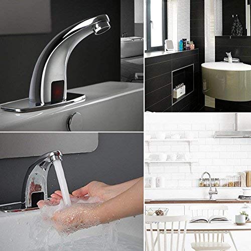 Jeffergarden Automatic Infrared Sensor Faucet - Touchless Kitchen & Bathroom Sink Faucet with Control Box | Water Saving, Hygienic Hands-Free Operation for Home & Commercial Use