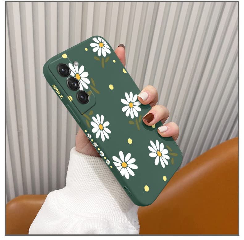 Cute Daisy Pattern Slim Shockproof TPU Bumper Case for Samsung Galaxy S22+ Plus 5G (6.7