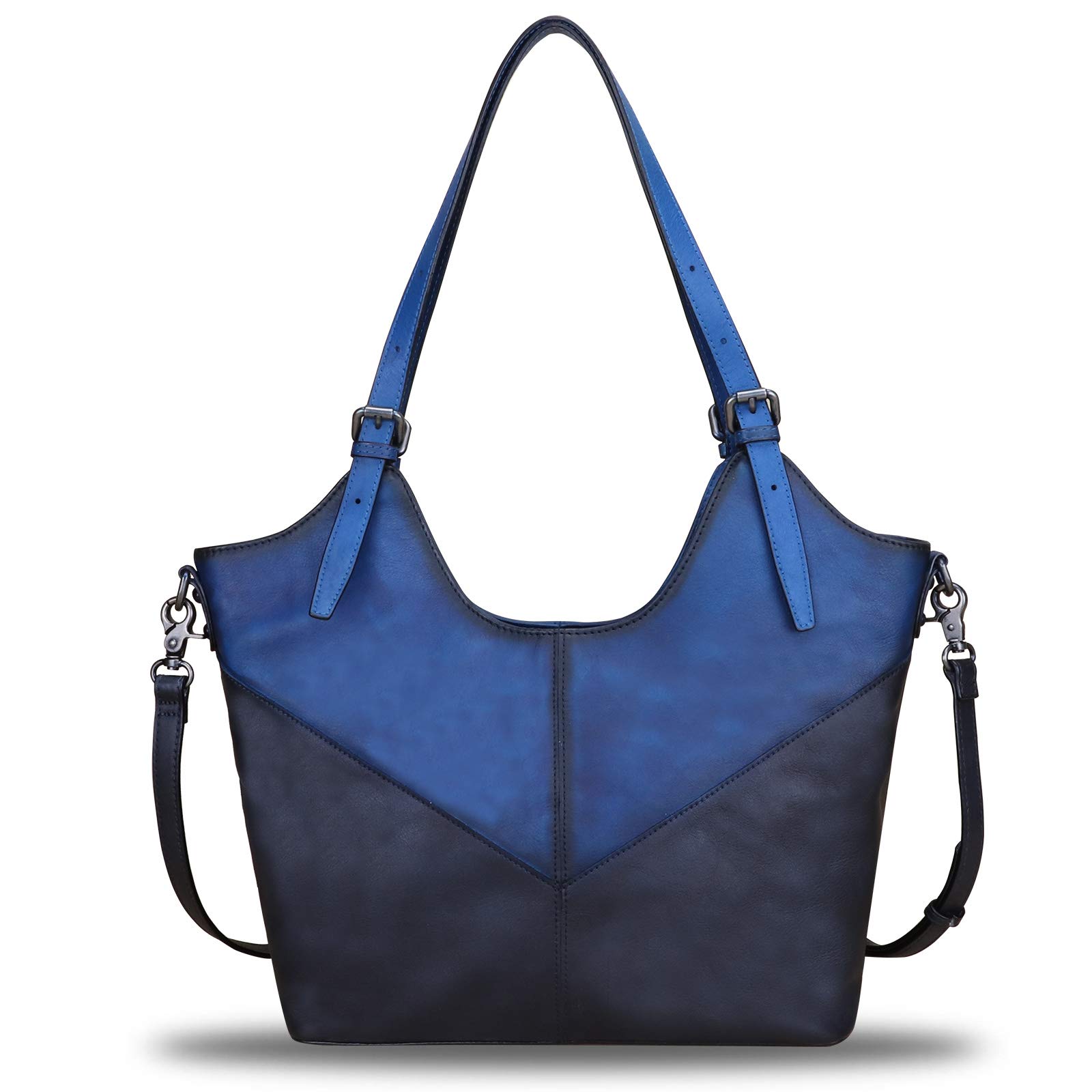 Genuine Leather Handbags for Women - Vintage Retro Satchel Shoulder Bag Handmade Cowhide Top Handle Purse Tote | Perfect for Work, Travel & Everyday Use