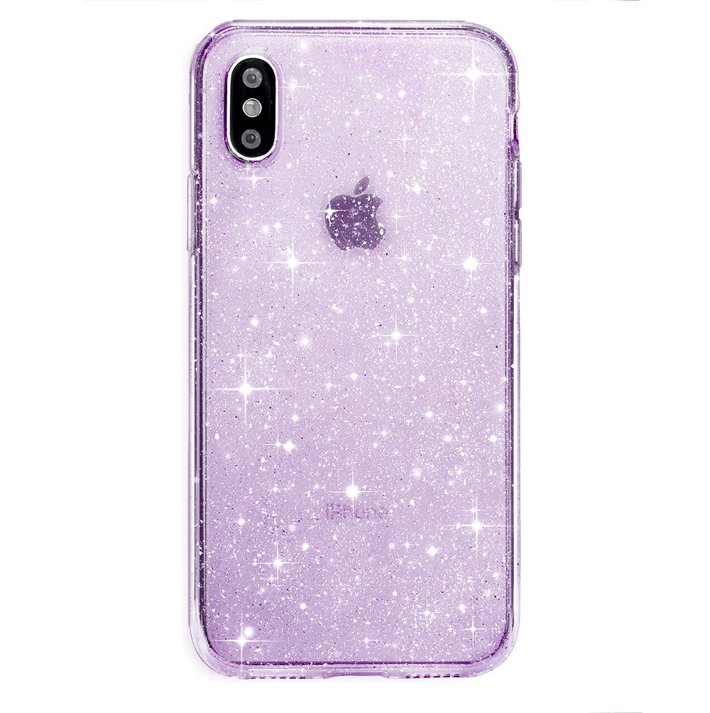 Lilac Stardust Glitter iPhone Case - Protective & Stylish Phone Cover for iPhone 13/14/15 - Perfect for Parties, Festivals & Everyday Use