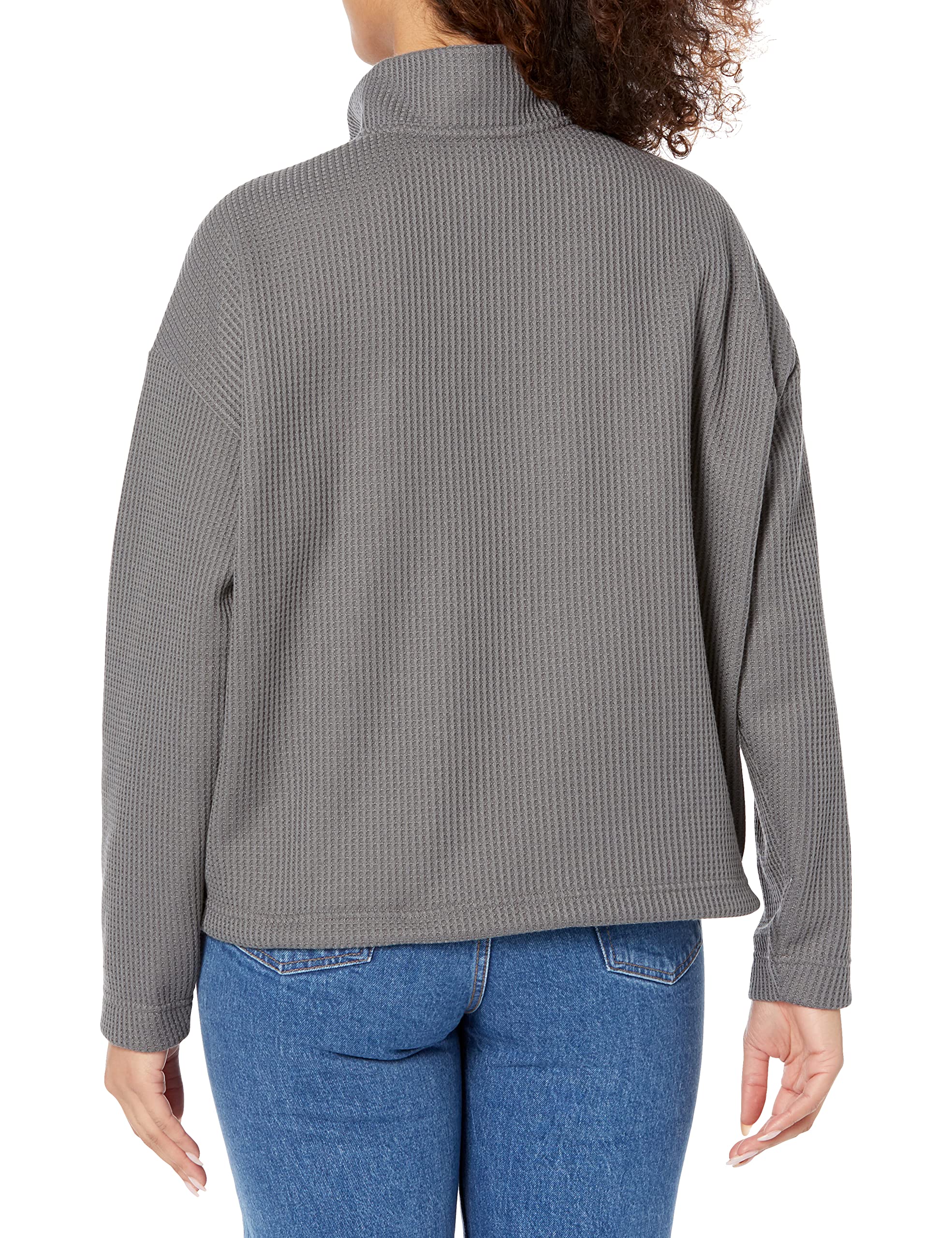 Burton Women's Amora Waffle Mock Neck Sweater - Soft Thermal Knit Pullover for Winter Warmth - Cozy Casual Wear for Snowboarding, Skiing & Outdoor Adventures