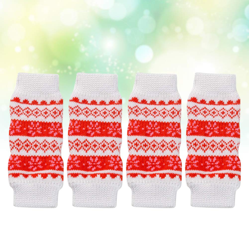 4 Pcs Dog Leg Protector Brace - Warm & Supportive Dog Knee Wraps for Small & Large Breeds - Ideal for Arthritis, Joint Pain & Cold Weather Protection - Perfect for Indoor & Outdoor Use