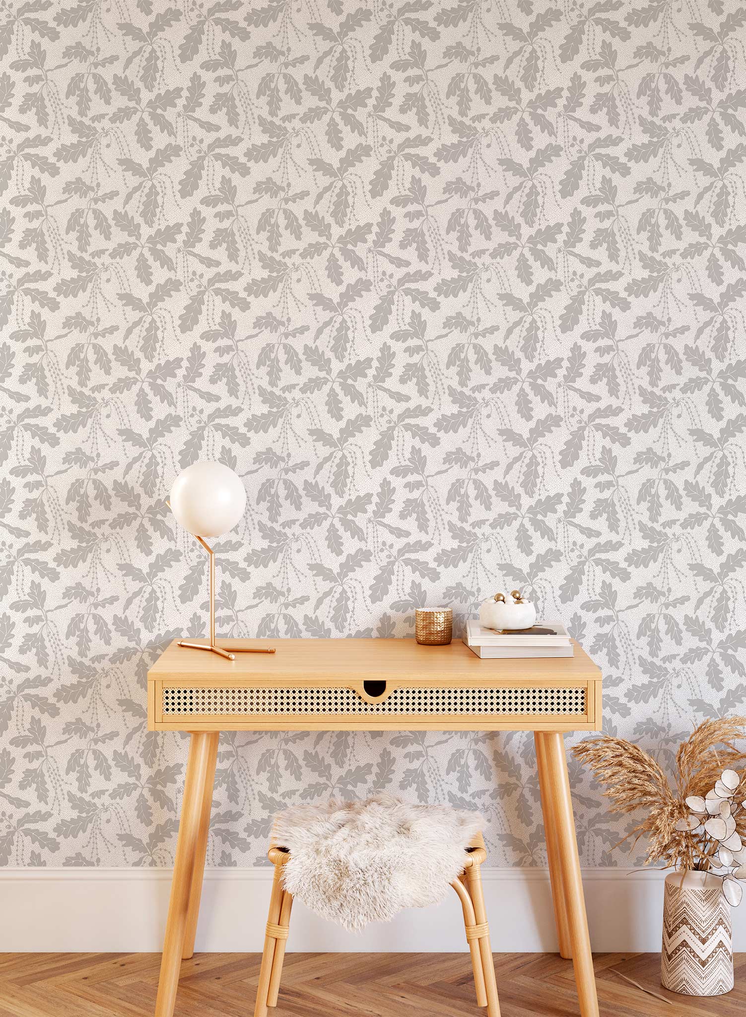 Premium Oak Catkin Wallpaper - Natural Wood Grain Peel and Stick Wallpaper for Home Decor | Perfect for Living Room, Bedroom & Office
