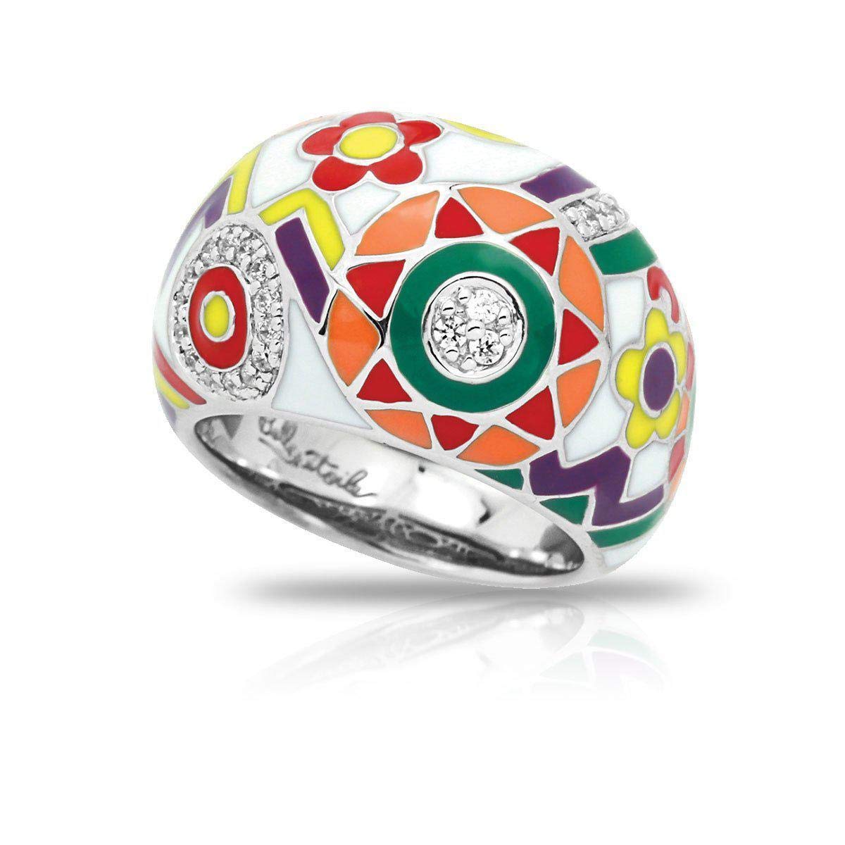 Belle Etoile Fiesta Ring - Colorful Statement Ring for Women, Size 9 - Perfect for Parties, Festivals & Everyday Fashion Accessories