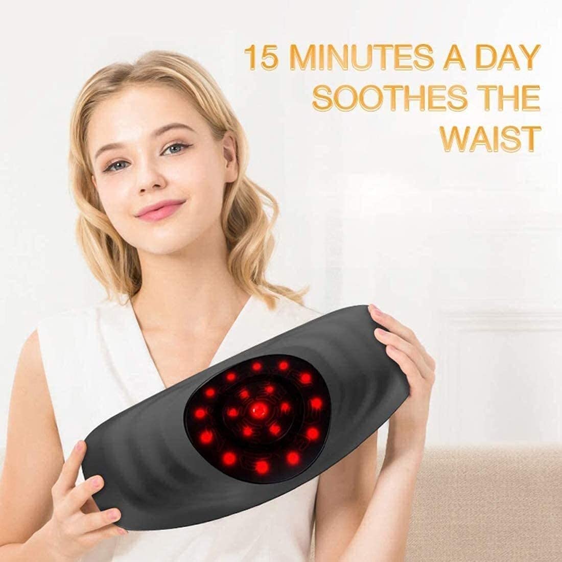 DSJ Electric Lumbar Traction Device with Heat & Vibration - Back Massager for Sciatica Pain Relief, Inflatable Back Stretcher for Spine Decompression - Perfect for Office Workers, Drivers & Home Use