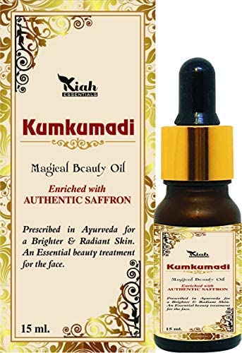 Ganga Ayurveda Kumkumadi Massage Oil with Saffron - Skin Brightening, Pigmentation Reduction & Even Tone Treatment | Anti-Allergy Face & Body Care for Glowing Skin | Perfect for Daily Massage & Nighttime Skincare Routine