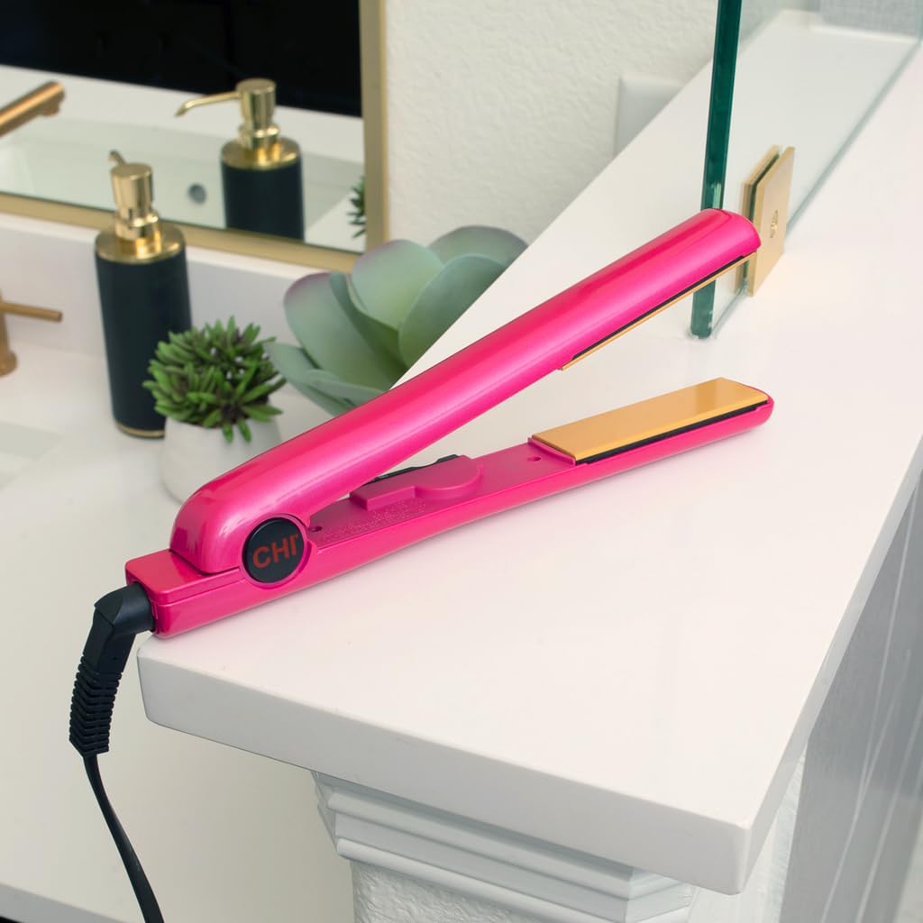 CHI Tourmaline Ceramic Hair Straightener Flat Iron - 1 Inch Plates for Smooth, Shiny Hair | Professional Salon-Grade Styling Tool | Perfect for Home Use, Travel & Salon Styling