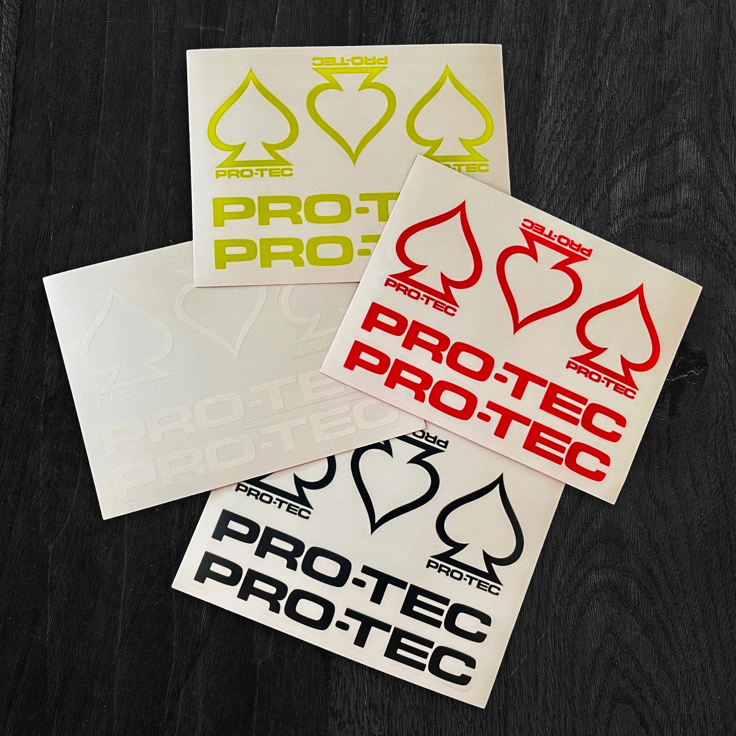 PRO TEC Sticker 4 Pack - Premium Vinyl Decals for Laptops, Cars & Water Bottles - Durable, Waterproof & UV Resistant - Perfect for DIY Decor, Gifts & Personalization