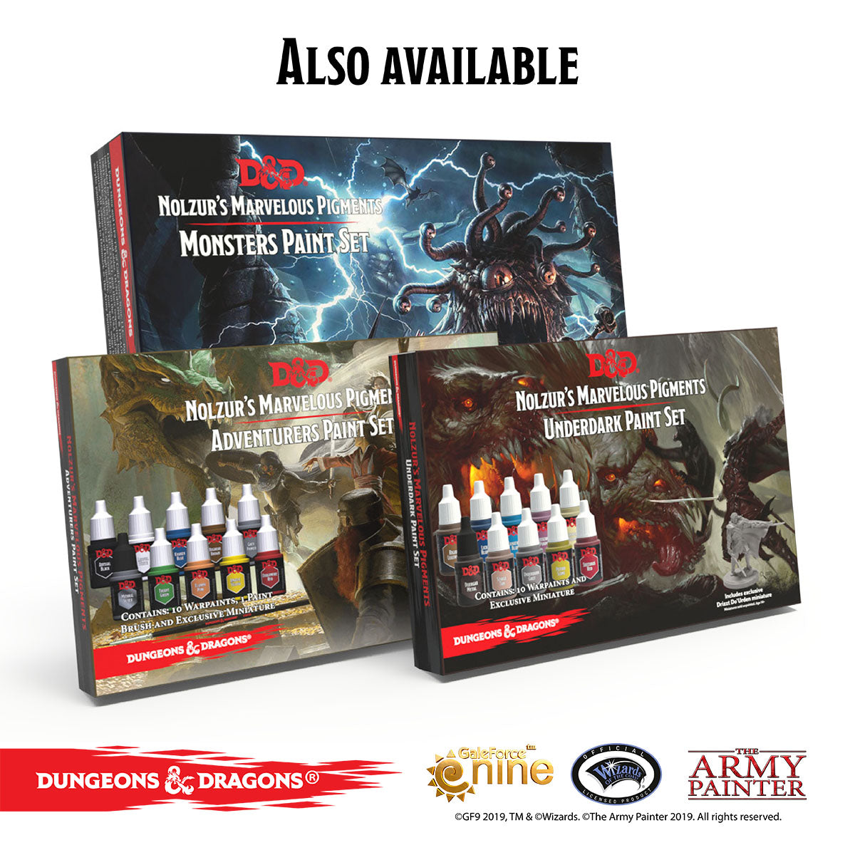 D&D Nolzur's Marvelous Miniature Paint Brush Set for Dungeons & Dragons - Premium Detail Brushes for Tabletop RPG Miniature Painting & Wargaming