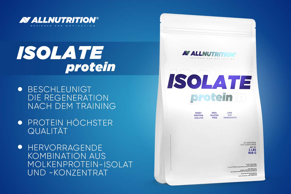 Allnutrition Whey Protein Isolate Powder - Blueberry Flavor, 908g | High Protein, Low Carb, Keto Friendly for Muscle Recovery & Post-Workout Nutrition