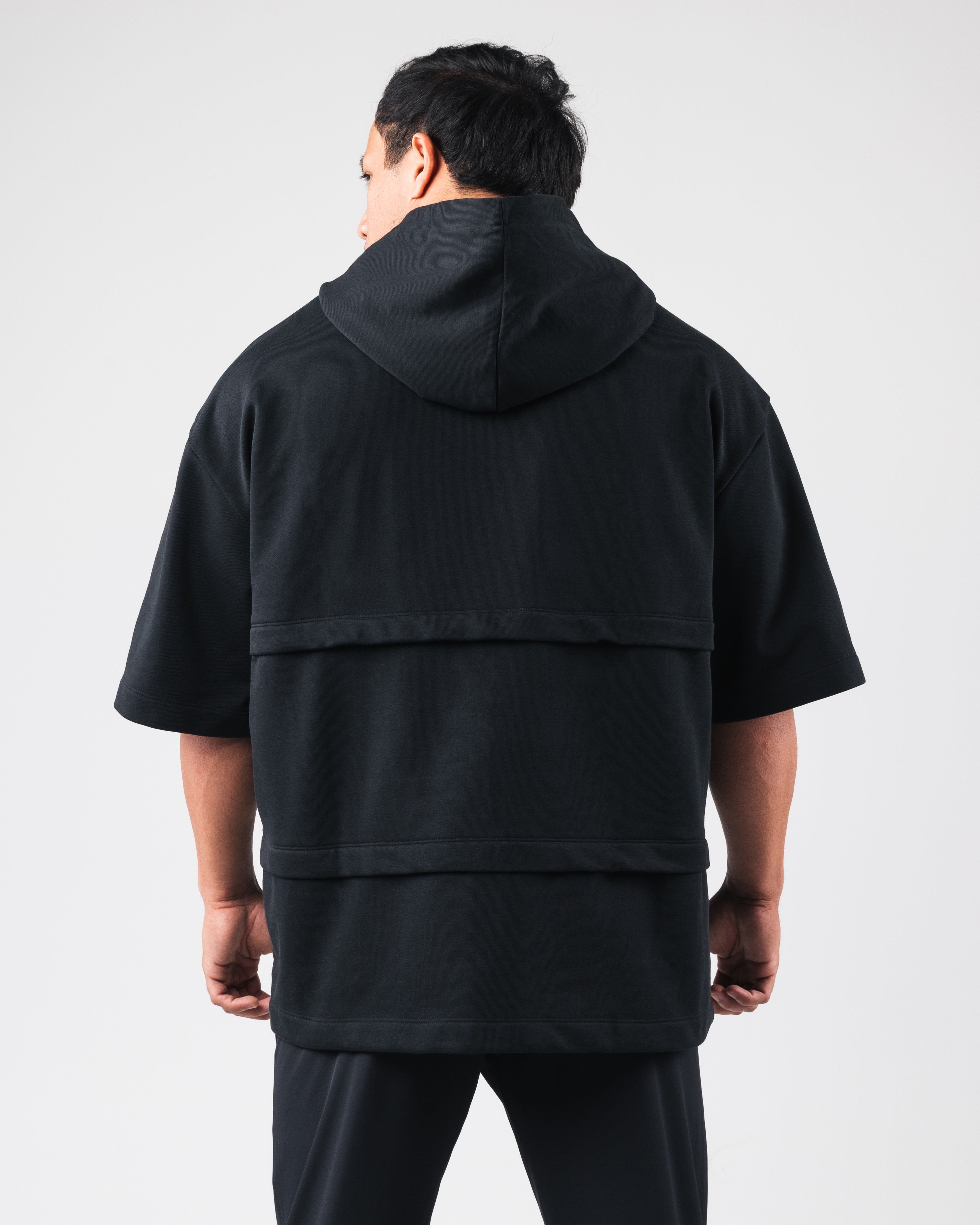 Alpha Layered Hoodie for Men & Women - Black Zip Up Streetwear Jacket | Casual Outdoor Wear & Gym Essentials