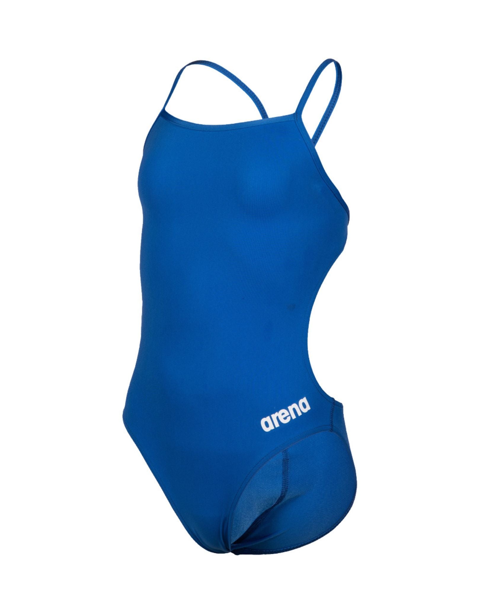 Girls Team Challenge Solid One-Piece Swimsuit - Royal Blue & White for Swim Competitions and Pool Training
