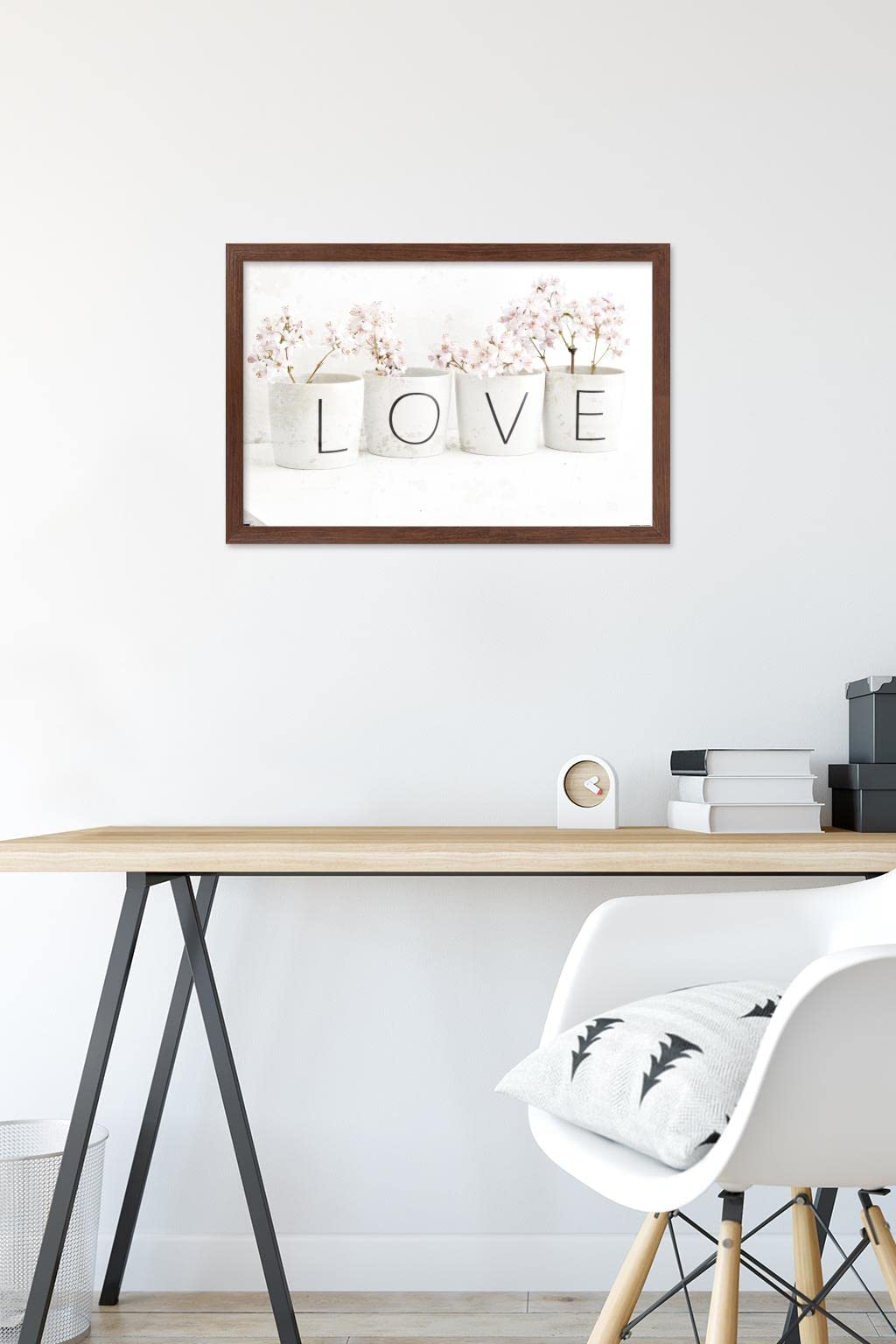 Trends International Tom Quartermaine - Love Blossom in Cups Wall Art Poster, 14.725