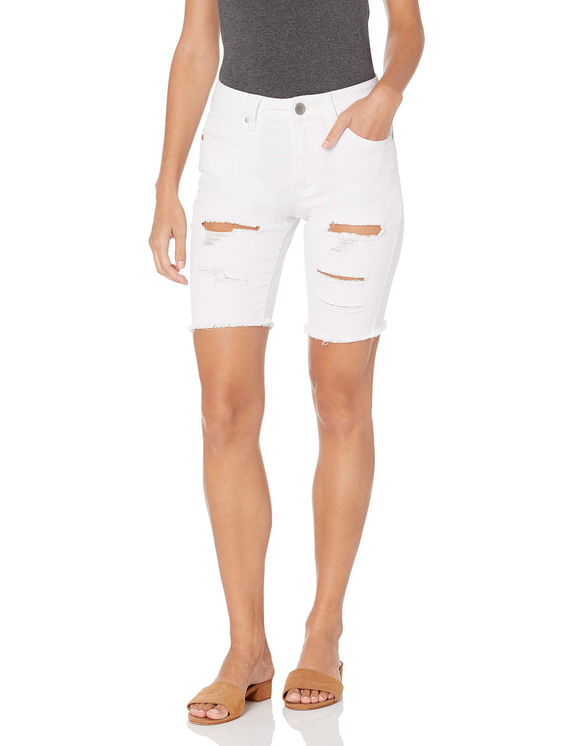 V.I.P.JEANS Women's High Waist Acid Wash Denim Jeans - Stretch Skinny Jeans for Women, Light Blue Distressed Jeans | Perfect for Summer Outfits, Casual Wear & Active Lifestyle