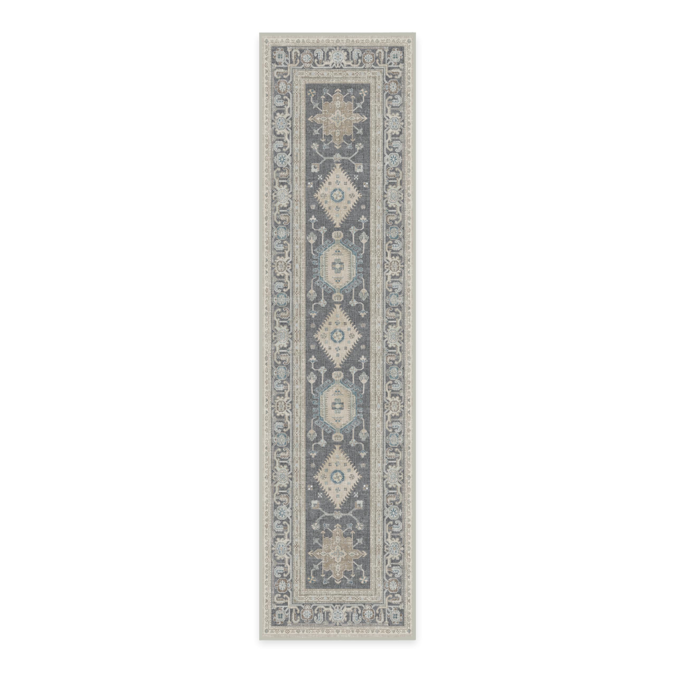 Ruggable Washable 2x10 Runner Rug - Cambria Abalone | Non-Slip Premium Rug for Hallway, Kitchen, Entryway, Living Room, Bedroom & Office | Perfect for High-Traffic Areas & Pet-Friendly Homes