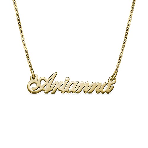 MYKA Personalized Tiny Classic Name Necklace - Sterling Silver Custom Jewelry for Women - Mother's Day, Christmas, Birthday & Anniversary Gift - Perfect for Everyday Wear, Date Nights & Special Occasions