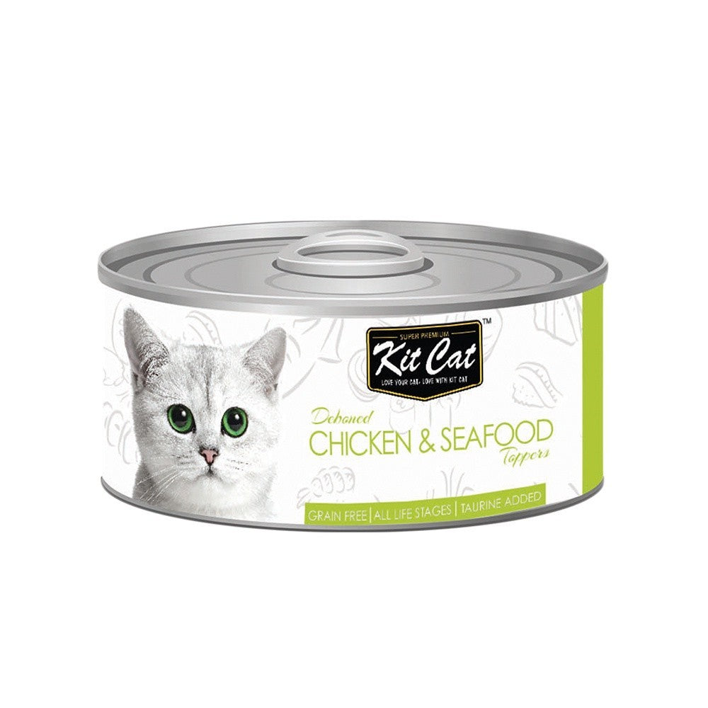 24-Pack Kit Cat Deboned Food Topper for Adult Cats & Kittens - 80g Pouches, 22 Flavor Variety - Perfect for Mealtime Enhancement & Picky Eaters