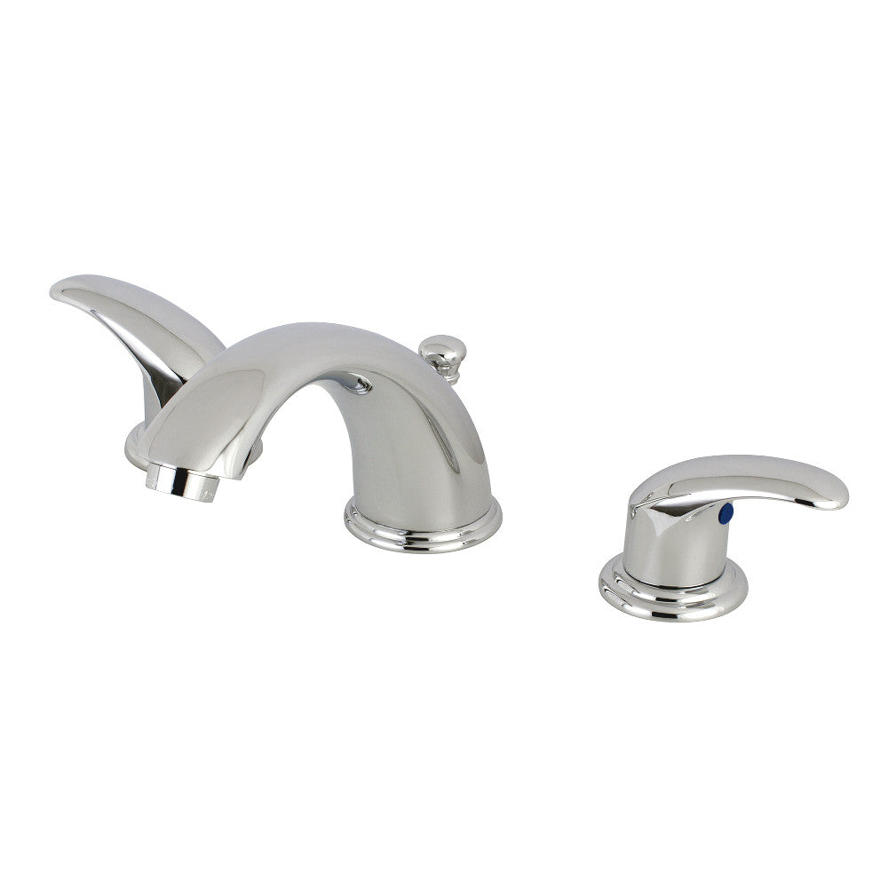 Kingston Brass GKB961LL Widespread Bathroom Faucet - Modern 8 Inch Centerset Bathroom Sink Faucet with Lever Handles, Brushed Nickel Finish - Perfect for Master Bathroom, Guest Bath, and Powder Room Renovations