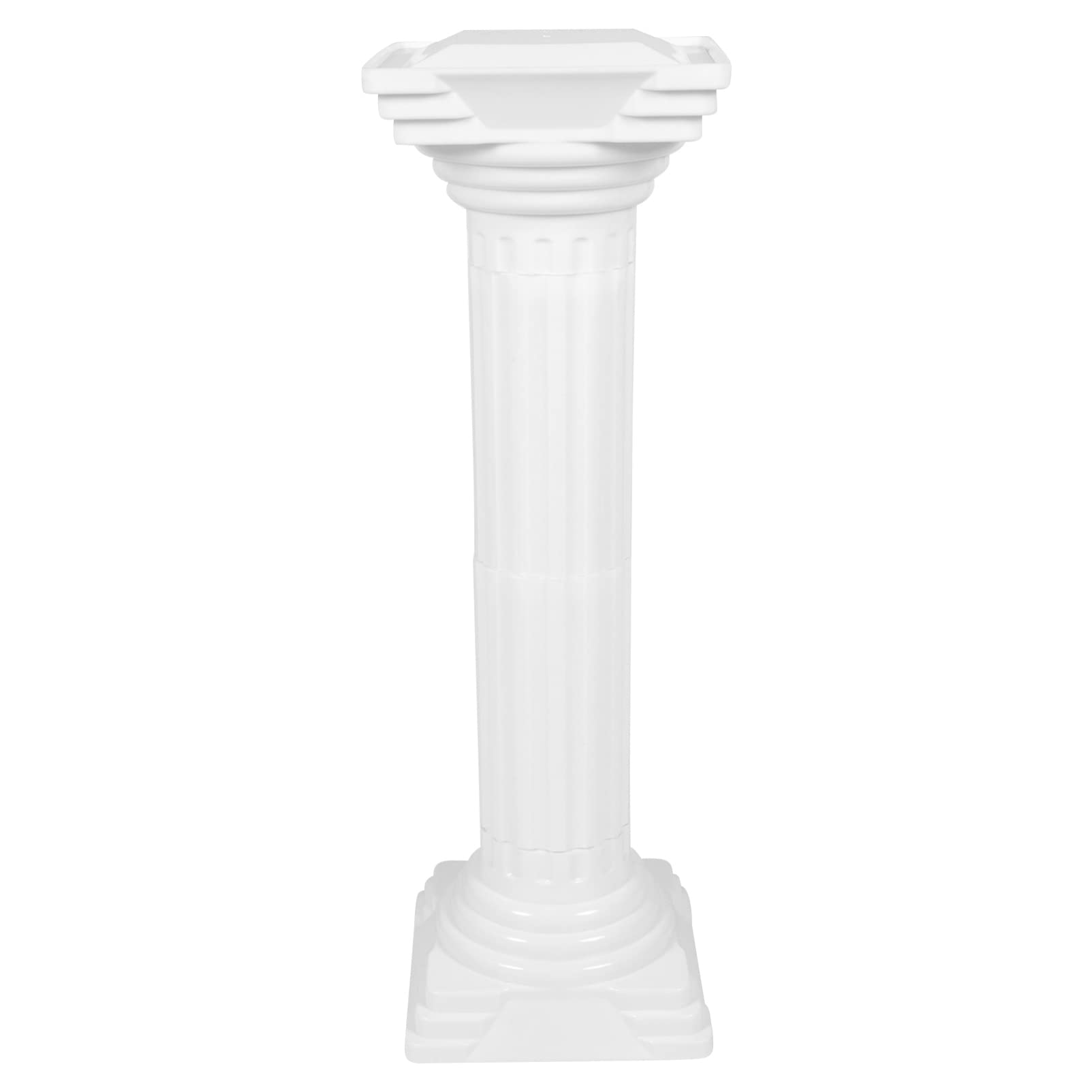 Vintage Roman Column Planter - White Plastic Urn Planter for Wedding Decor, Party Centerpiece & Home Garden Decoration