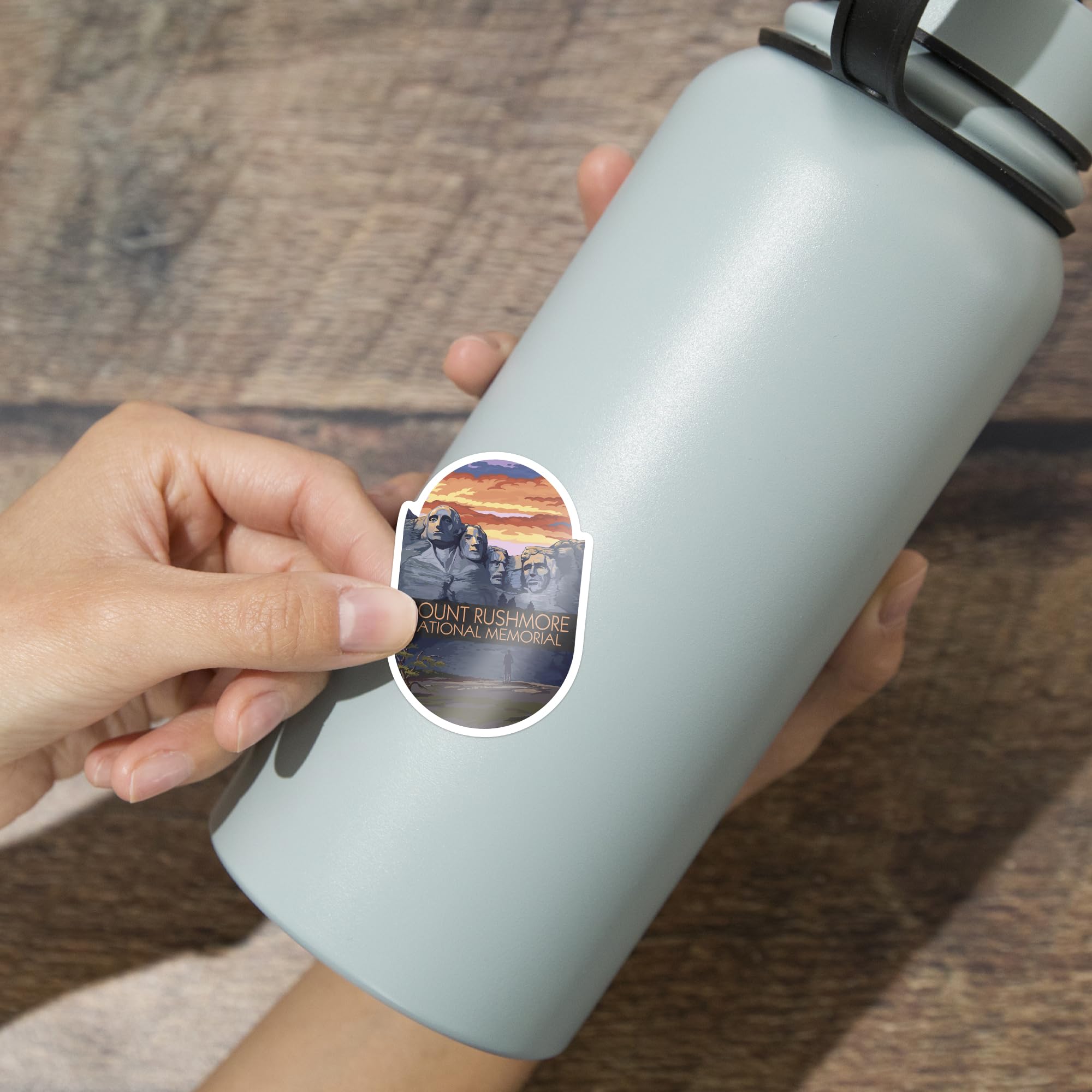 Mount Rushmore National Memorial Die Cut Vinyl Sticker - Waterproof Decal for Cars, Laptops, Water Bottles (1-3 inches) - Perfect for Travel Enthusiasts & National Park Lovers