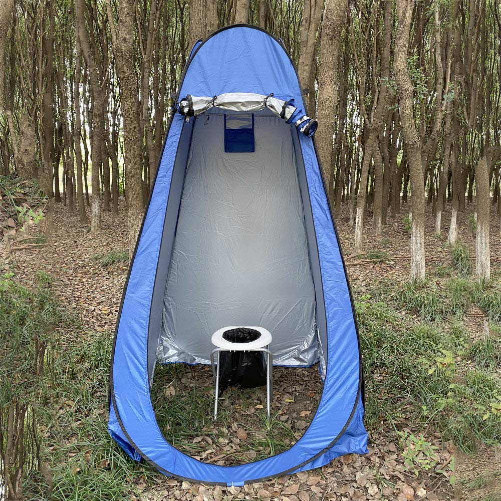 Portable Camping Toilet - Lightweight Folding Travel Toilet for Outdoor Adventures, Hiking, RV Trips & Emergency Use | Compact & Sanitary Camp Commode for Campers & Survival Kits
