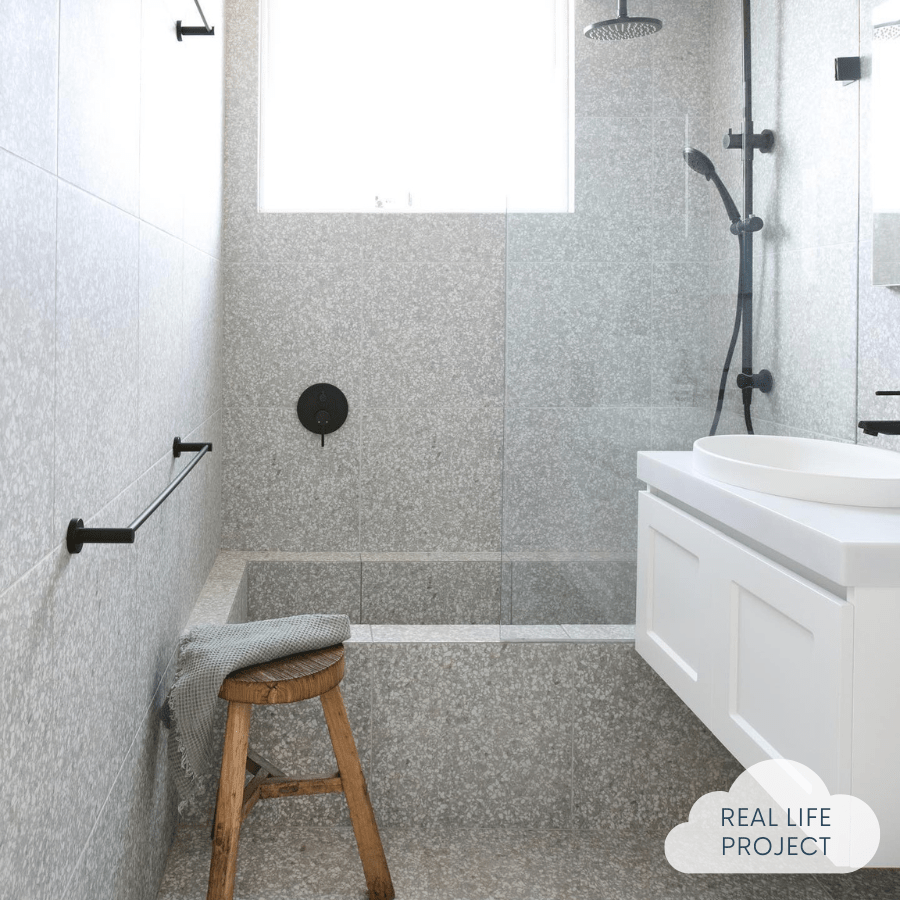 Premium Paddington Grey Terrazzo Look Tile - Stylish Floor & Wall Tile for Kitchen, Bathroom & Living Room - Durable & Easy to Clean Ceramic Tile for Modern Home Decor