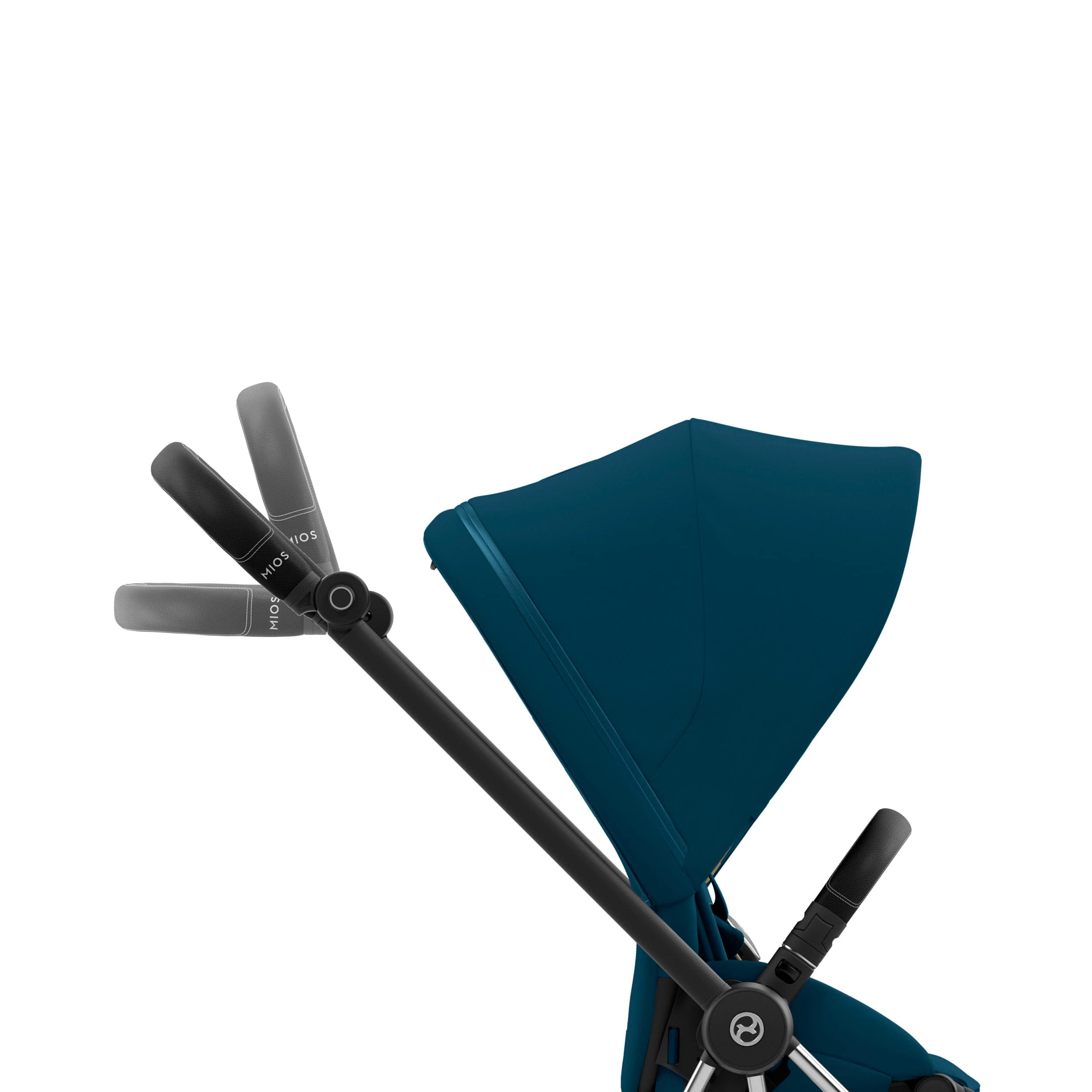 Cybex Mios 3 Complete Stroller - Lightweight Compact Baby Stroller with Reversible Seat, Chrome/Black | Perfect for City Travel & Everyday Use