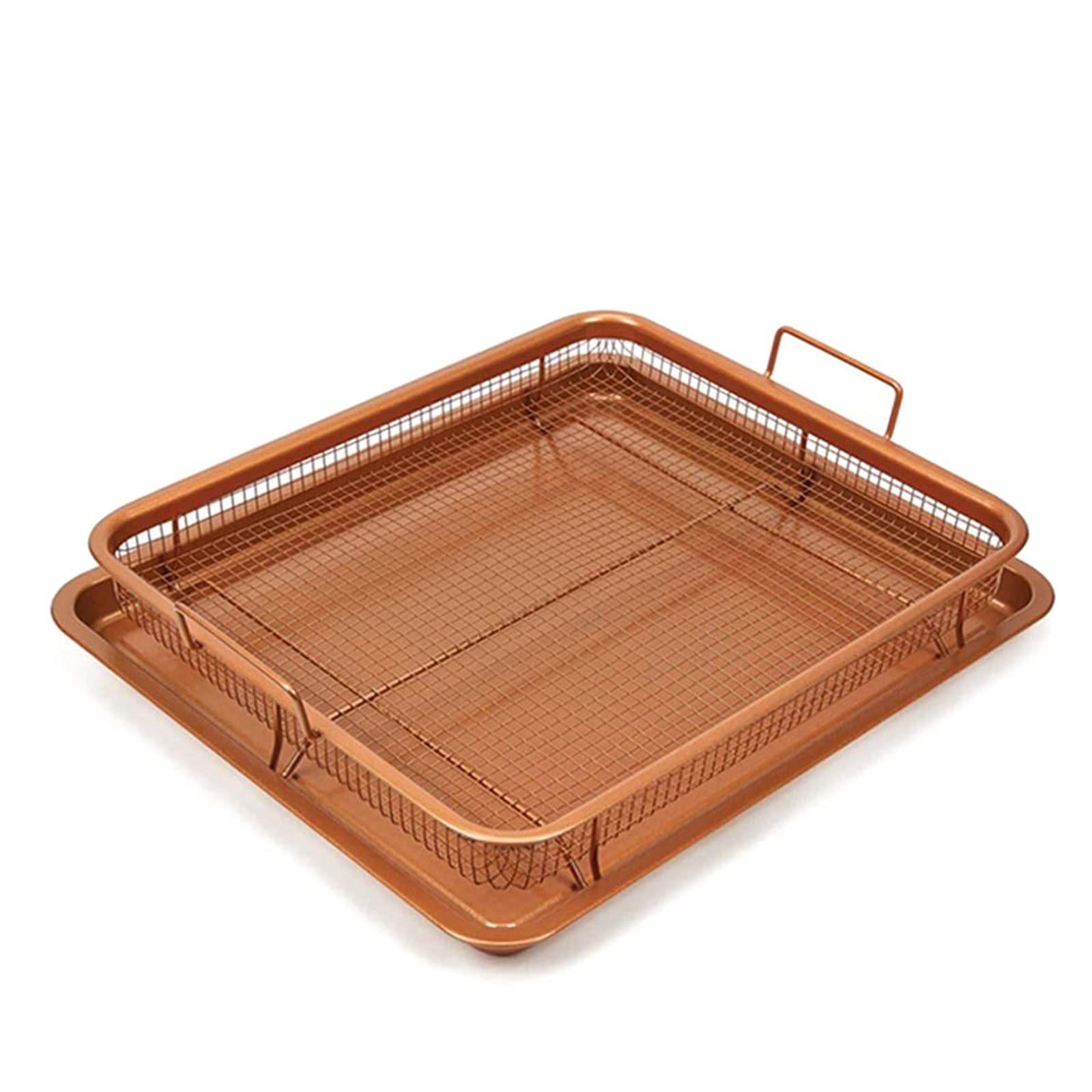 DODY Nonstick Oven Crisper Tray & Air Fryer Basket Set - 1 Piece Baking Pan for French Fries, Frozen Foods & Healthy Cooking | Perfect for Air Fryers, Toaster Ovens & Home Kitchen Use