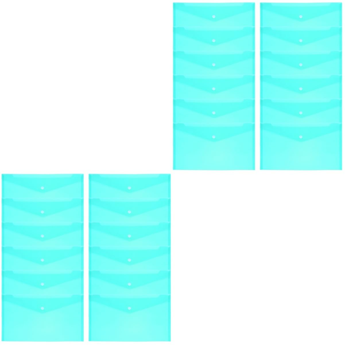 Healifty 24 Pcs A5 File Storage Bags - Waterproof Document Pouch Organizer for Paper, Notes, Receipts - Perfect for Office, School, Home & Travel Organization