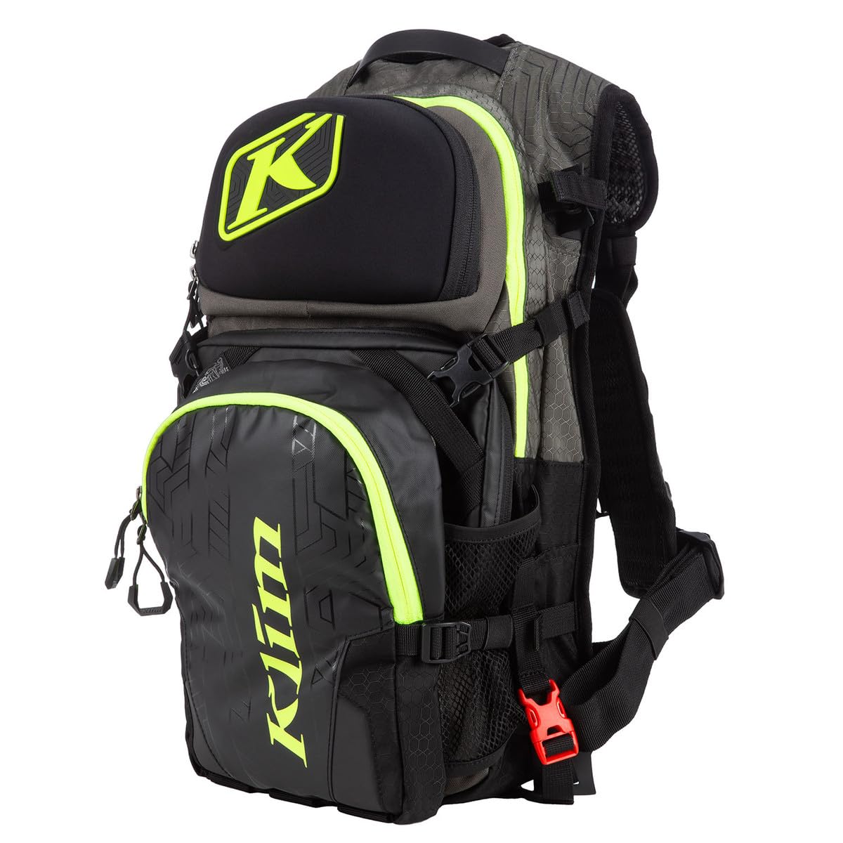 KLIM Nac Pak Technical Backpack - Durable Hiking & Travel Backpack with Hi-Vis Castlerock Design for Outdoor Adventures, Camping & Work Commutes