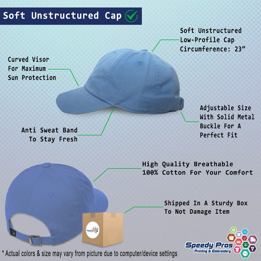 Speedy Pros Soft Baseball Cap - Grey Cotton Embroidered Disc Golf Hat for Men & Women - Perfect for Outdoor Sports, Casual Wear & Dad Hats Collection