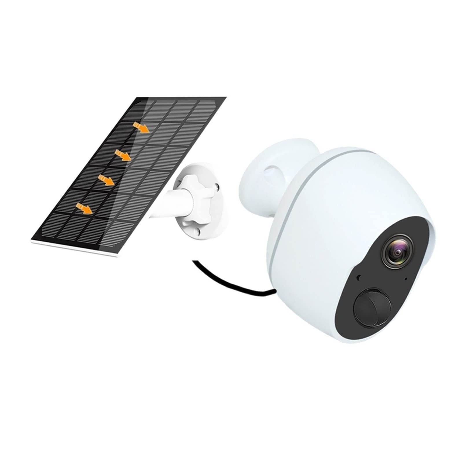 MZZYG Solar Security Camera - Wireless Outdoor WIFI 1080P Surveillance with 9000mAh Rechargeable Battery & 3.5W Solar Panel, IP65 Weatherproof, Built-in Siren - Ideal for Home, Garage, Yard, and Business Security Monitoring