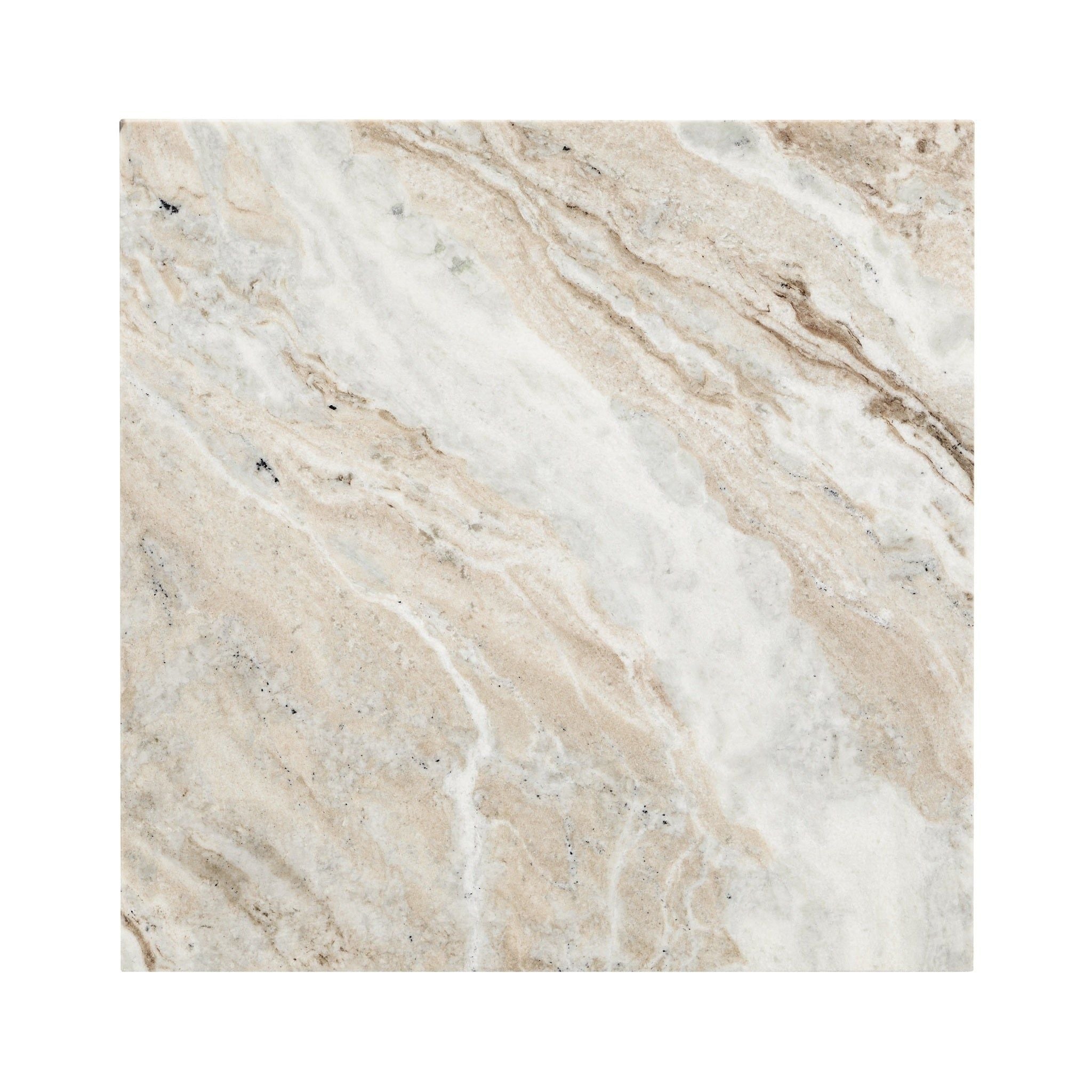 Bexly Modern Marble Square End Table - Stylish Living Room Side Table for Home Decor, Coffee Table, Bedroom Nightstand - Perfect for Small Spaces & Apartment Living