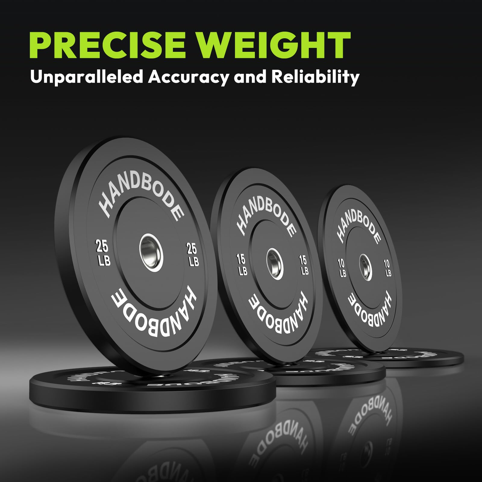 Olympic Bumper Plates Set 2-Inch - 10-55 lb Rubber Weight Plates for CrossFit, Powerlifting & Home Gym - Durable Black Barbell Weights for Strength Training & Weightlifting - Perfect for Garage Gym, Fitness Studio & Personal Training