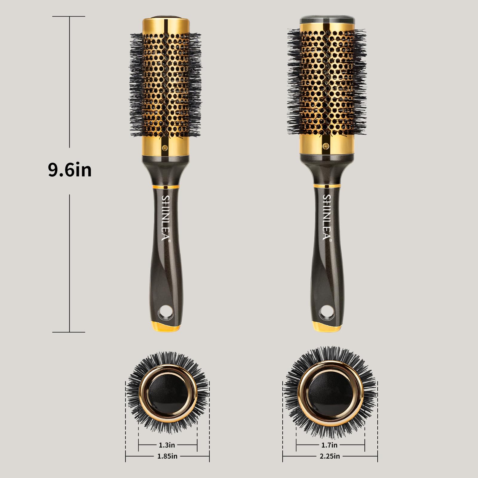 **Professional Small Round Hair Brush for Short Hair - 1.3 Inch Aluminum Roller for Blow Drying Bangs & Styling - Salon Quality Hairbrush for Women with Curly or Straight Hair - Perfect for Travel & Home Use**