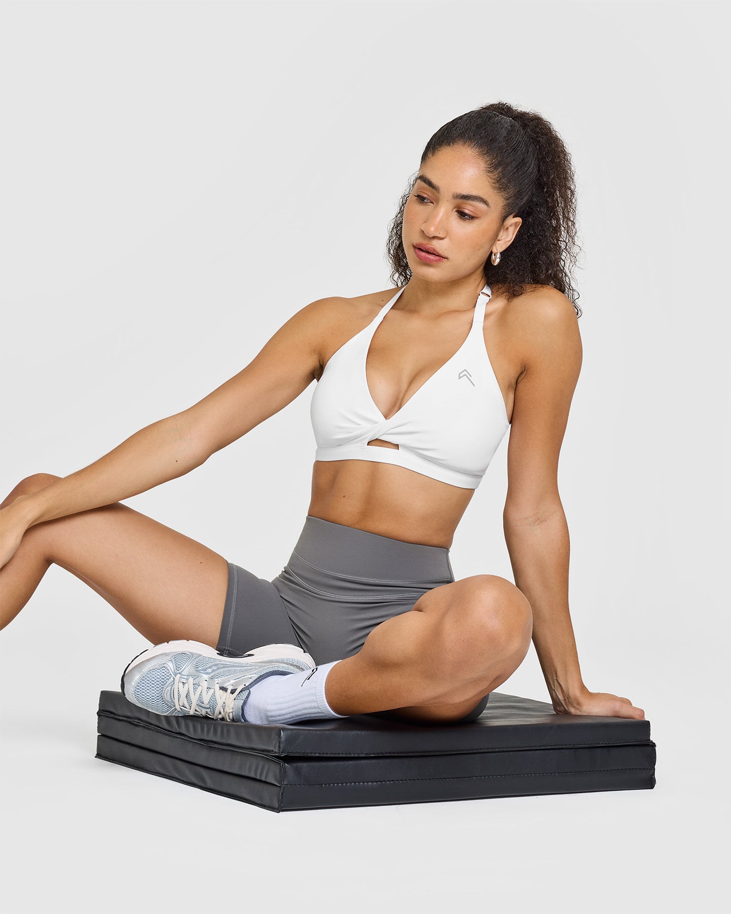 High Support Unified Twist Sports Bra for Women - Breathable & Comfortable Workout Top in White | Perfect for Yoga, Running & Gym Training