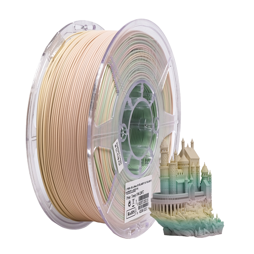 eSUN ePLA Matte Rainbow 3D Printer Filament 1.75mm 1kg Spool - Vibrant Multicolor PLA for 3D Printing, DIY Projects & Creative Models
