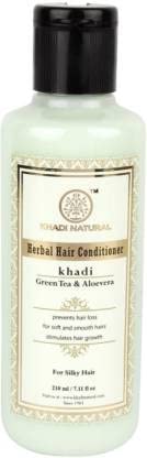 KHADI NATURAL Herbal Green Tea & Aloe Vera Hair Conditioner - SLS Free, 210ml | Organic Hair Care for Dry & Damaged Hair | Perfect for Daily Use & Scalp Nourishment
