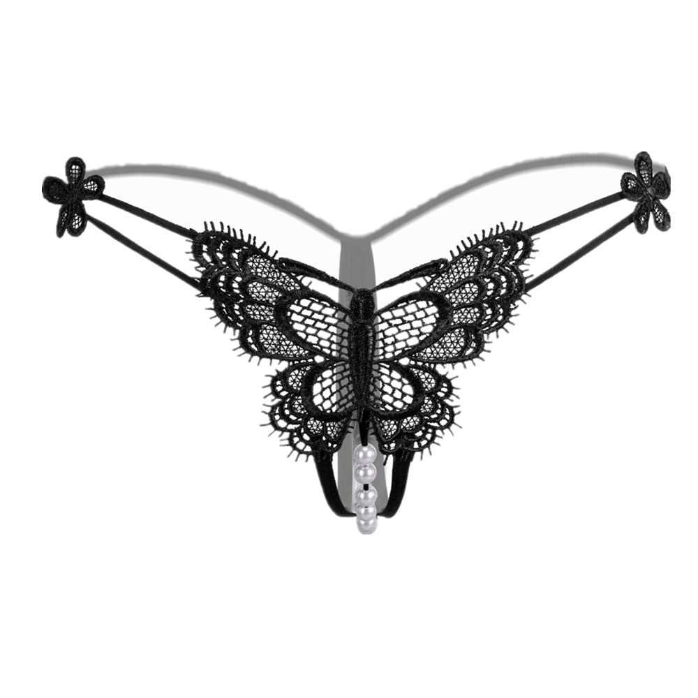 Sexy Women's Thong Panties - Floral Lace G-String Underwear with Hollow Out Bowknot Design for Lingerie & Intimate Wear | Perfect for Date Night, Boudoir Photos, and Special Occasions