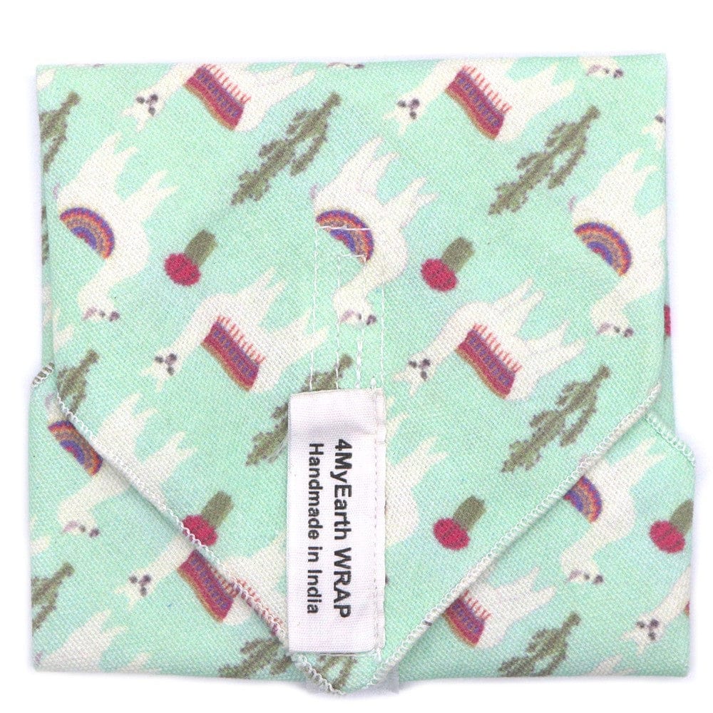 Eco-Friendly 4MyEarth Reusable Sandwich Wrap with Llamas Design - Perfect for School Lunches, Picnics & Sustainable Food Storage