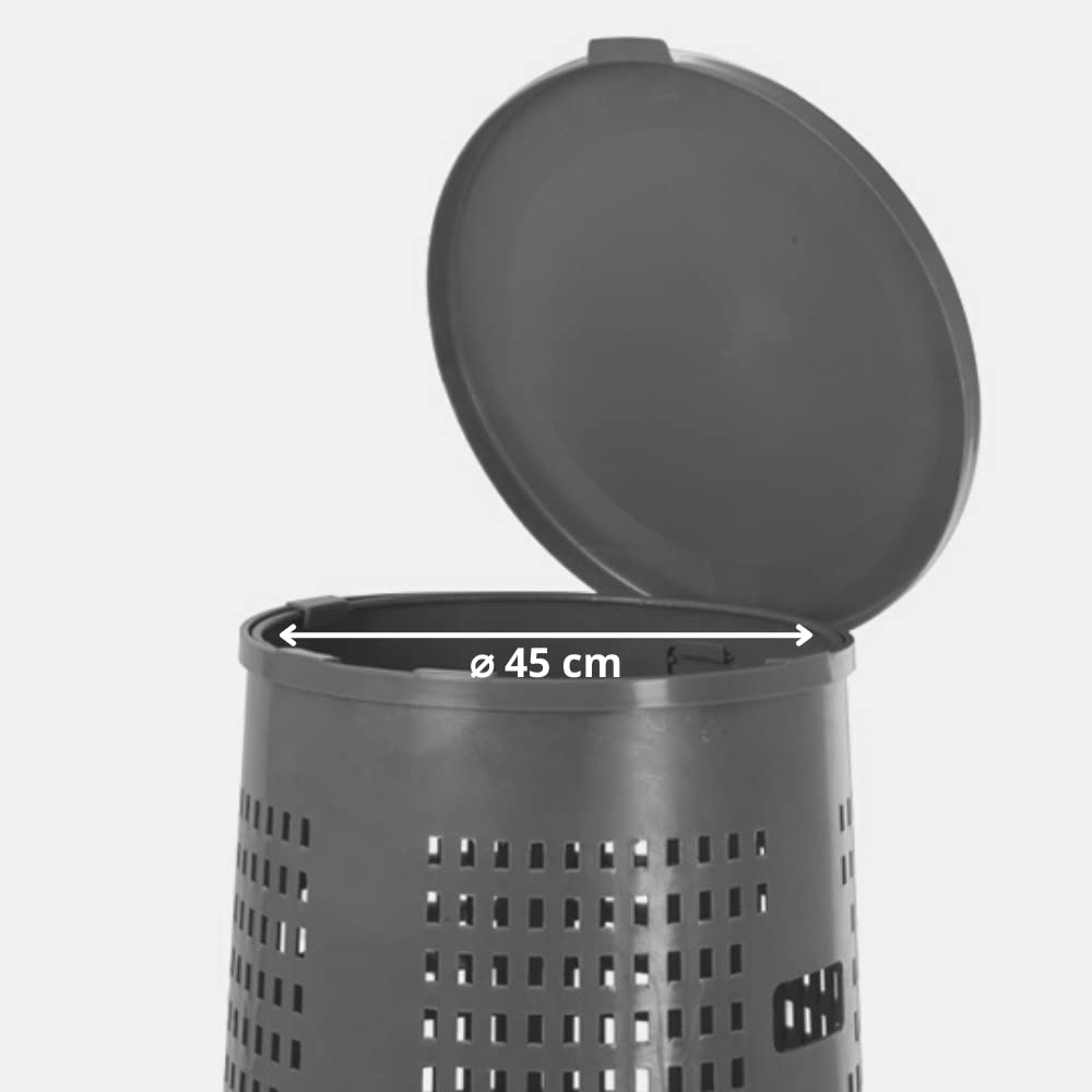 110L Green Trash Can with Lid & Bag Holder - Heavy Duty Waste Bin for Kitchen, Office, Bathroom - No Pedal Design for Easy Use