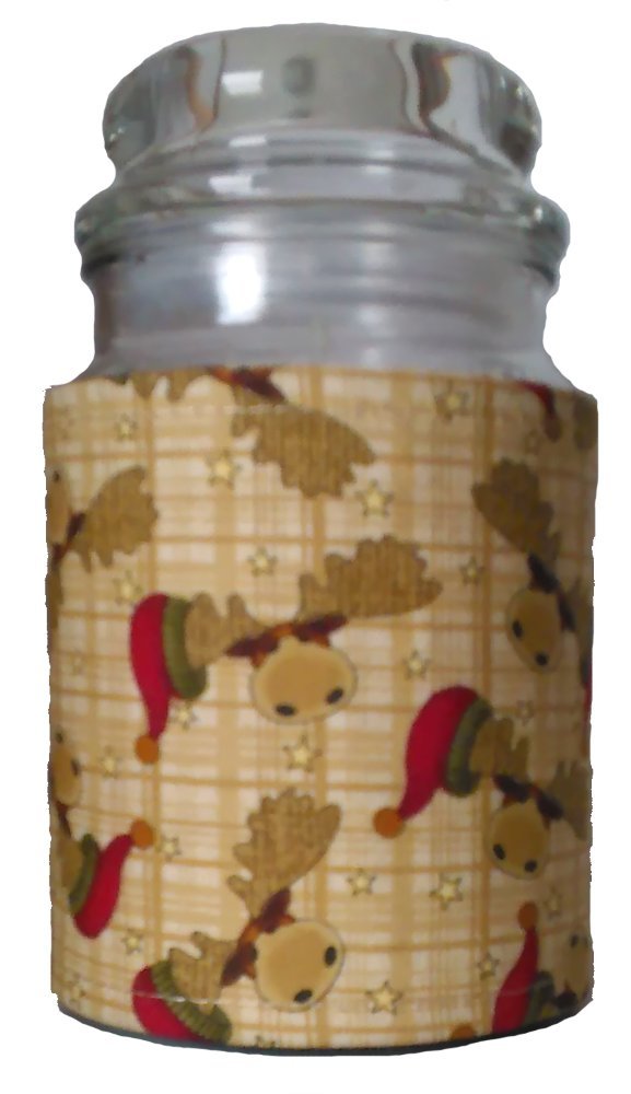 Insulated Jar Candle Wrap - Christmas Moose Design for Mason Jars | Cozy Holiday Home Decor & Gift Idea