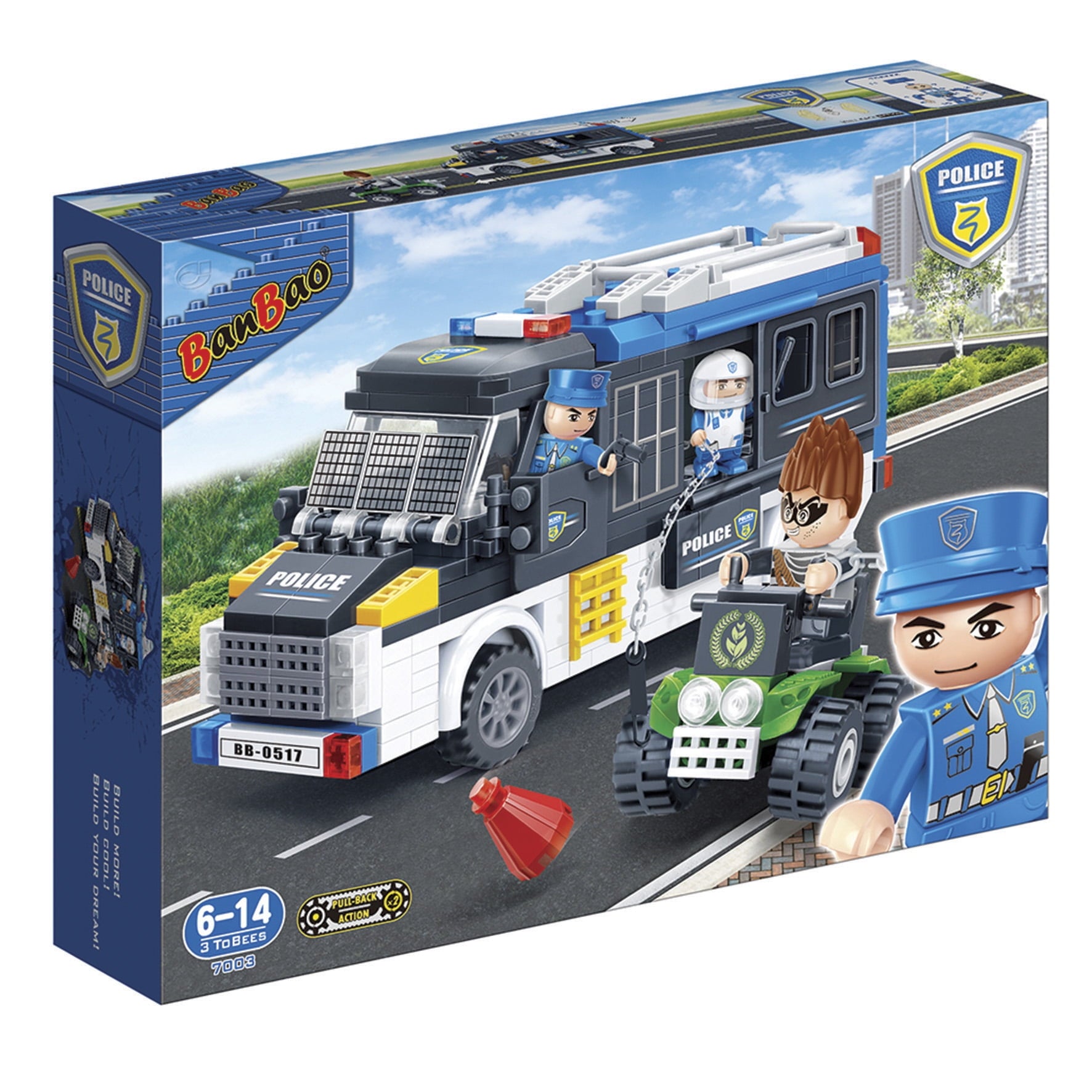 Banbao Police Van Building Set - 325 Pieces STEM Toy for Kids, Creative Construction Blocks for Role Play & Educational Fun | Perfect for Birthday Gifts & Classroom Activities